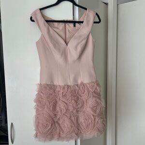 BCBG Pink Mini Dress with Floral Detail